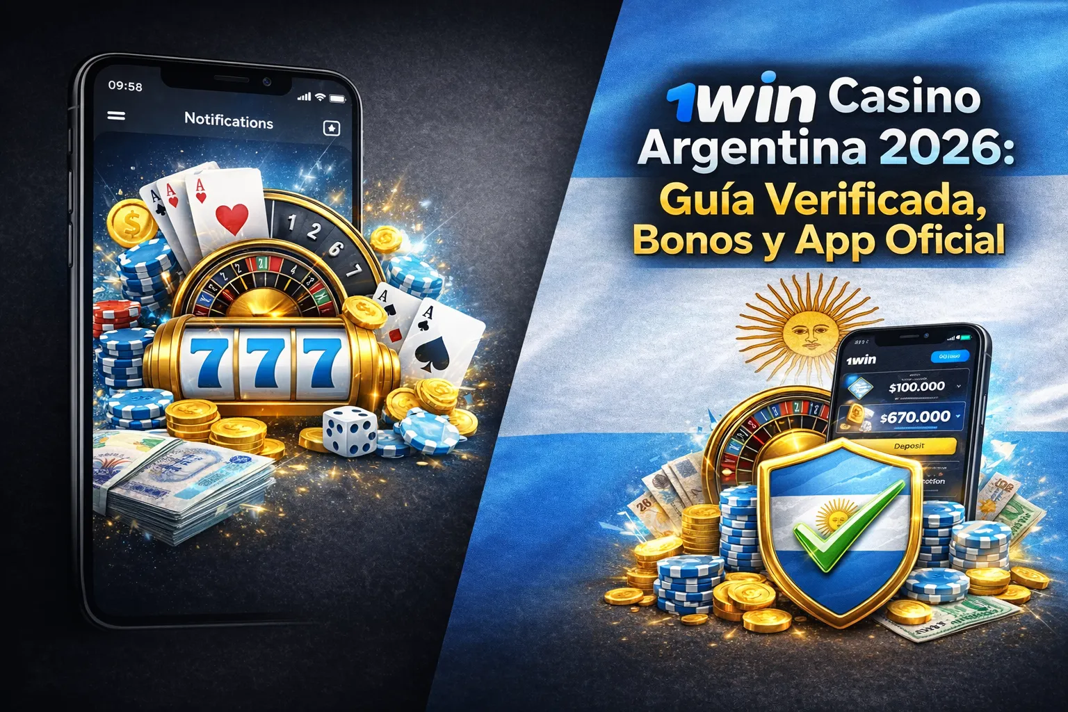 1win Casino Argentina 2026 - Bonos y App Oficial